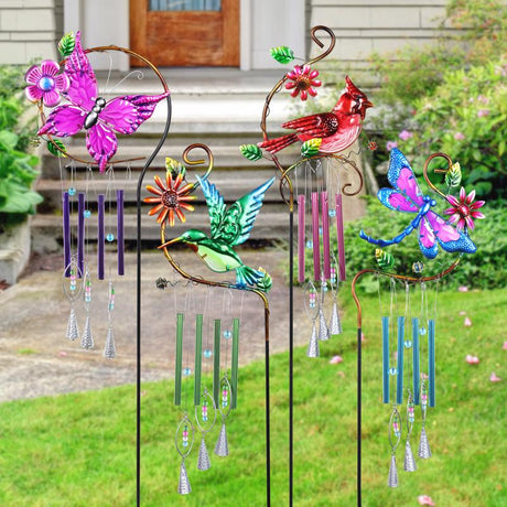 Exhart Assorted Metal 37 in. H Windmill Stake Light