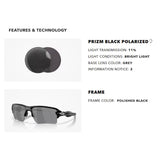 Oakley Flak 2.0 XXL Men's Polished Black Frame Prizm Black Lens Polarized Sunglasses