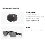 Oakley Flak 2.0 XXL Men's Matte Black Frame Prizm Black Lens Sunglasses