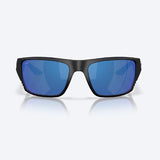 Costa Finlet Men's Matte Black Frame Blue Mirror Lens Polarized Sunglasses
