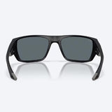 Costa Finlet Men's Matte Black Frame Blue Mirror Lens Polarized Sunglasses