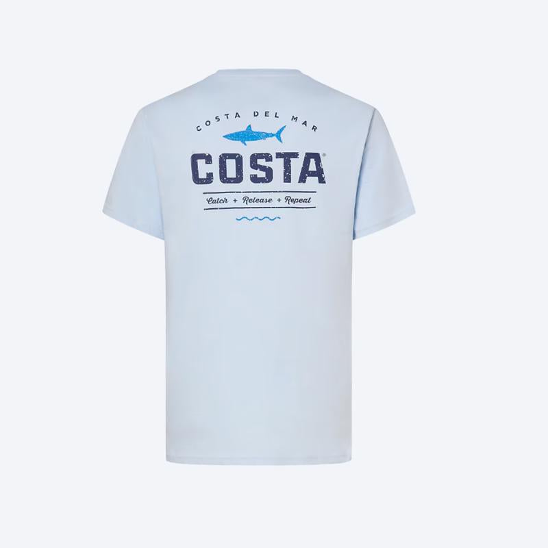 Costa XL Short Sleeve Men's Crew Neck Light Blue Topwater Tee Shirt