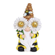 Exhart Assorted Resin 11 in. H Beekeeper Gnome Solar Statue