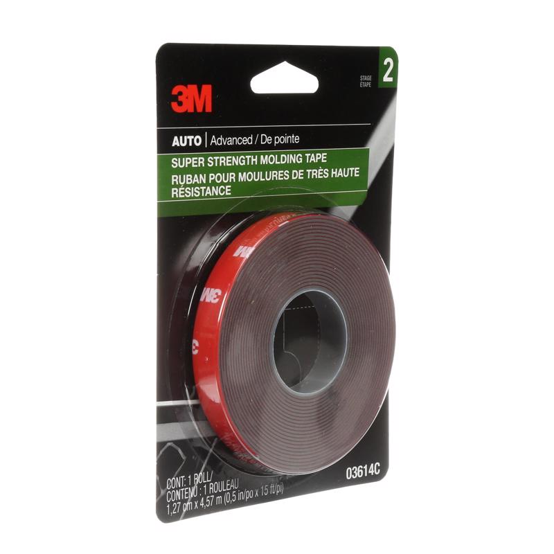 3M 174 in. L X 0.5 in. W Double-Sided Molding Tape
