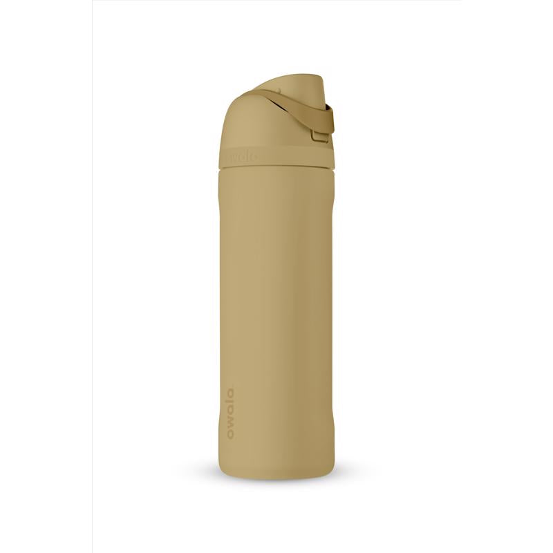 Owala FreeSip 24 fl. oz. Tan BPA Free FreeSip Insulated Water Bottle