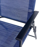 Living Accents 1-Position Blue Sling Folding Chair
