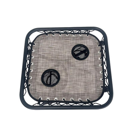 Living Accents Taupe Square Oxford Fabric Bungee Side Table