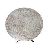 Living Accents Stone Finish Cream Round Metal Folding Side Table