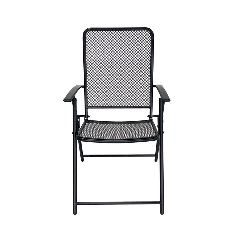 Living Accents 1-Position Black Folding Chair