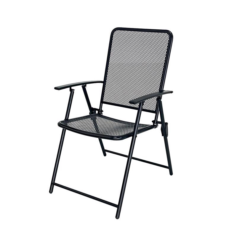 Living Accents 1-Position Black Folding Chair