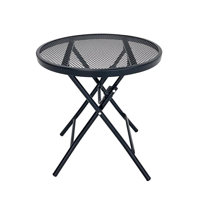 Living Accents Black Round Steel Side Table