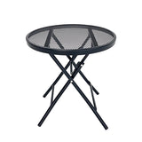 Living Accents Black Round Steel Side Table