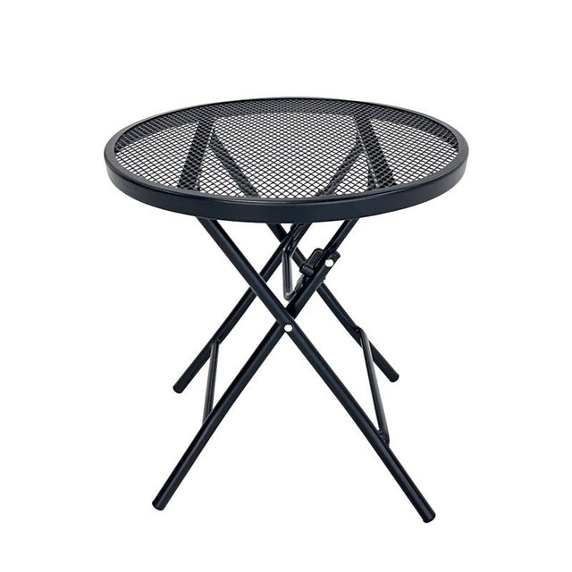 Living Accents Black Round Steel Side Table