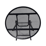 Living Accents Black Round Steel Side Table