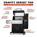 Masterbuilt 1150 in. Gravity Series Charcoal/Wood Grill and Smoker Black