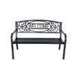 Living Accents Steel Welcome Bench 34.25 in. H X 24.41 in. L X 50 in. D