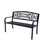 Living Accents Steel Welcome Bench 34.25 in. H X 24.41 in. L X 50 in. D