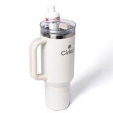 Cirkul All-Day StrawSip 40 fl. oz. Pearl BPA Free Double Wall Tumbler