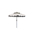 Living Accents Scalloped 9 ft. Tiltable Tan Patio Umbrella