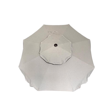 Living Accents Scalloped 9 ft. Tiltable Tan Patio Umbrella