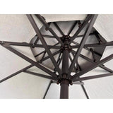 Living Accents Scalloped 9 ft. Tiltable Tan Patio Umbrella