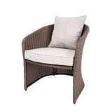 Living Accents Ashton 5 pc Brown Steel Casual Chat Set Gray Reversible Cushion