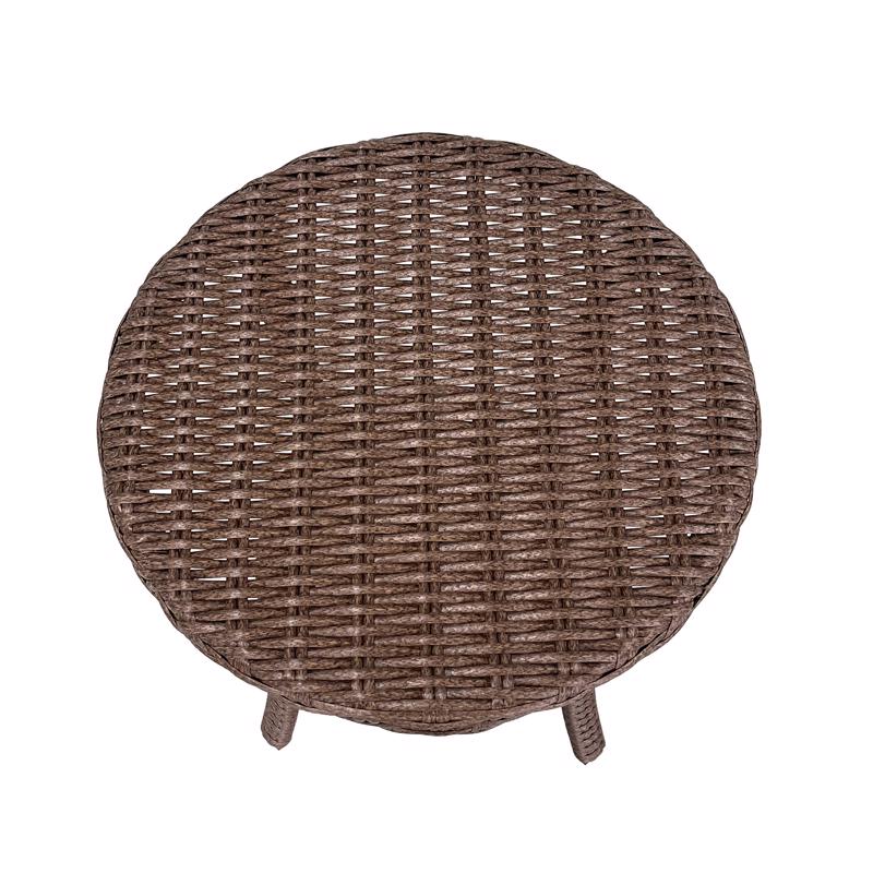 Living Accents Ashton 5 pc Brown Steel Casual Chat Set Gray Reversible Cushion