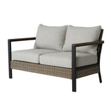 Living Accents Rhett 4 pc Black Steel Contemporary Patio Set Tan