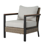 Living Accents Rhett 4 pc Black Steel Contemporary Patio Set Tan