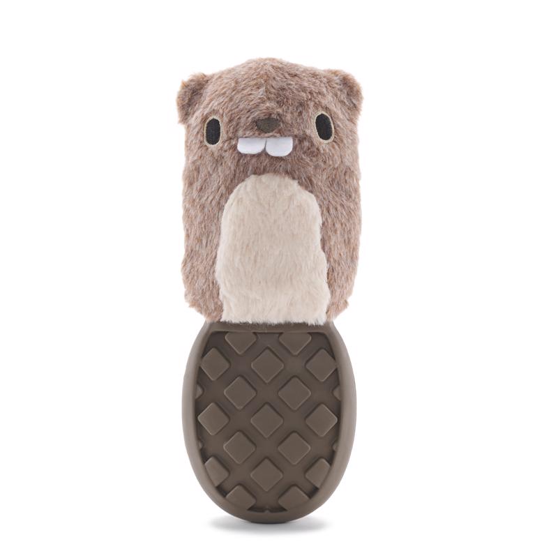 Bark Blue Cotton/Rubber PB Beaver Dog Toy Medium