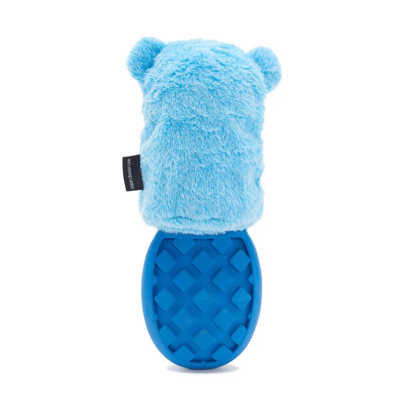 Bark Blue Cotton/Rubber PB Beaver Dog Toy Medium
