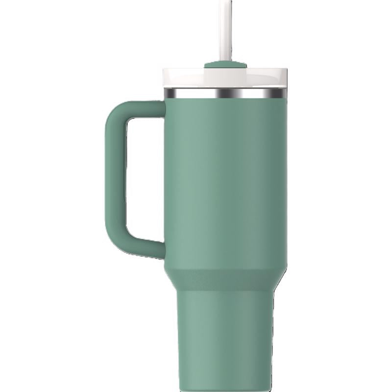 Stanley The Quencher H2.0 FlowState 40 oz Spring Green BPA Free Double-wall Vacuum Insulated Tumbler
