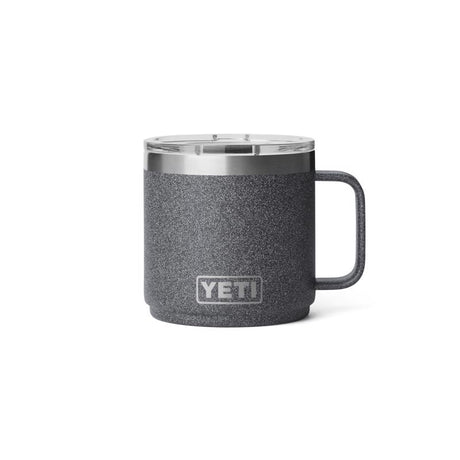 YETI Rambler 14 oz Black Stone BPA Free Ceramic Lined Stackable Mug with MagSlider Lid