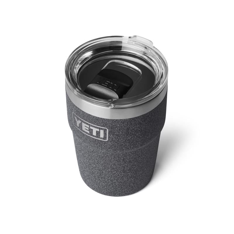 YETI Rambler 16 oz Black Stone BPA Free Stackable Tumbler with MagSlider Lid