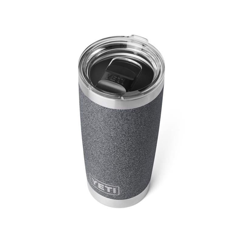 YETI Rambler 20 oz Black Stone BPA Free Tumbler with MagSlider Lid
