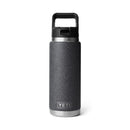 YETI Rambler 26 oz Black Stone BPA Free Bottle with Straw Cap