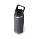YETI Rambler 26 oz Black Stone BPA Free Bottle with Straw Cap