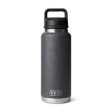 YETI Rambler 36 oz Black Stone BPA Free Bottle with Chug Cap