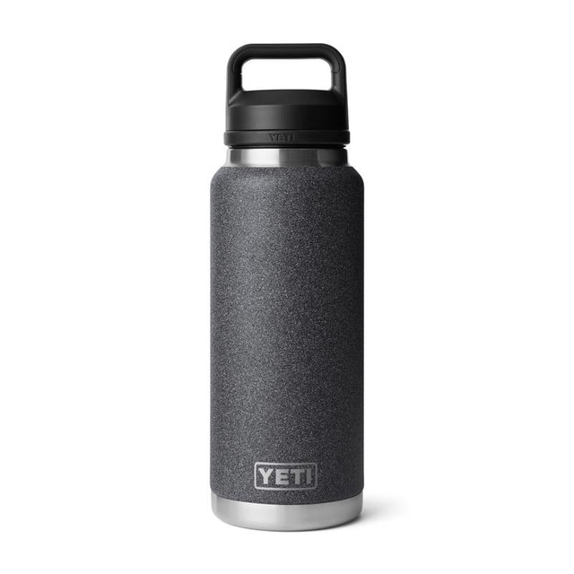 YETI Rambler 36 oz Black Stone BPA Free Bottle with Chug Cap