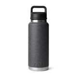 YETI Rambler 36 oz Black Stone BPA Free Bottle with Chug Cap