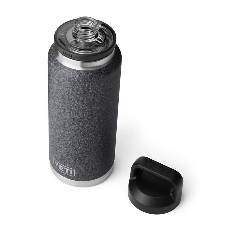 YETI Rambler 36 oz Black Stone BPA Free Bottle with Chug Cap