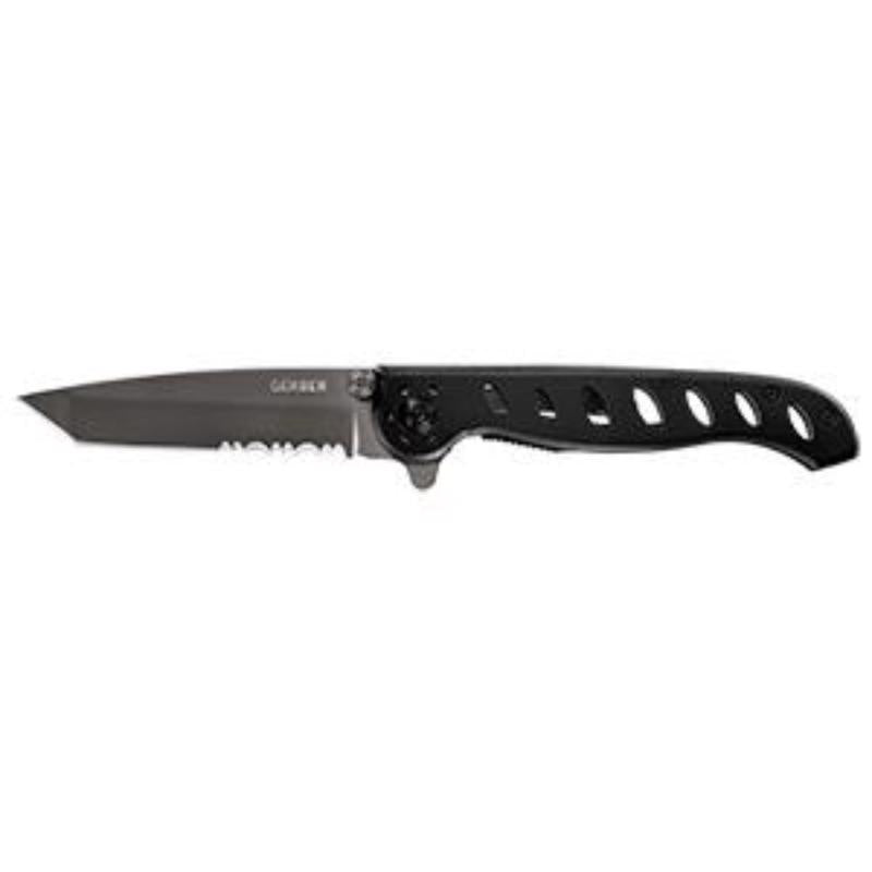 Gerber Black Stainless Steel 7.12 in. Folding Knife