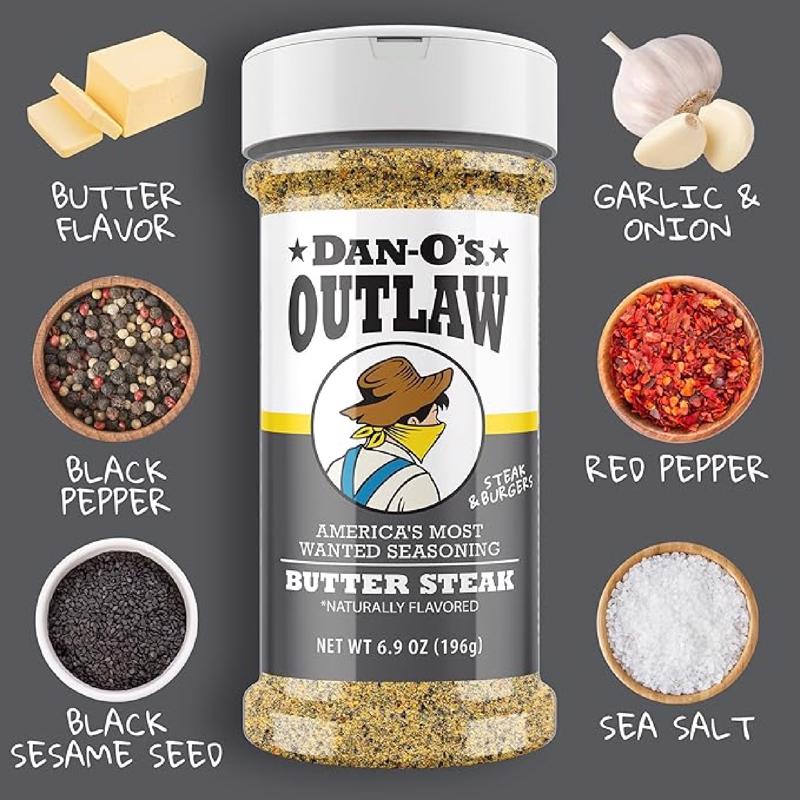 Dan-O's Outlaw Butter Steak BBQ Seasoning 6.9 oz