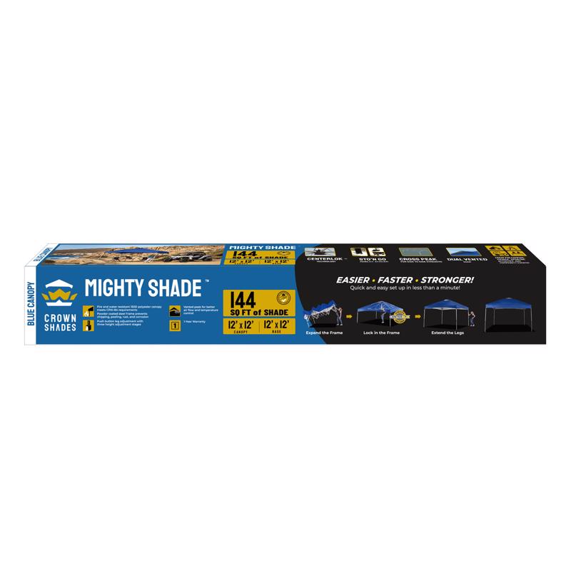 Crown Shade One Touch Instant 150D Polyester Canopy 9.75 ft. H X 12 ft. W X 12 ft. L