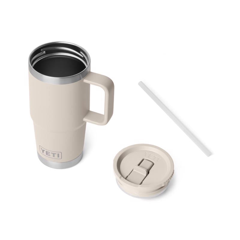 YETI Rambler 20 oz Cape Taupe BPA Free Travel Straw Mug