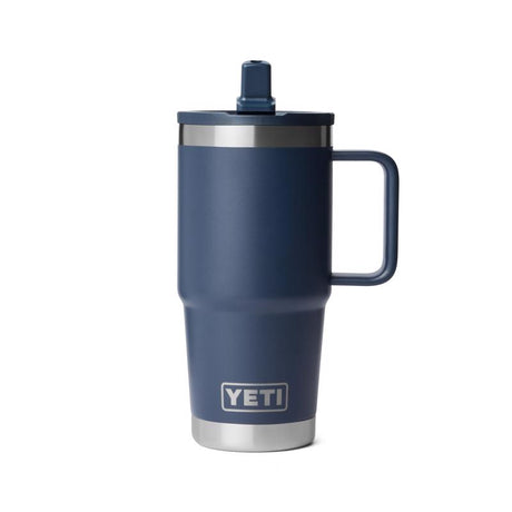 YETI Rambler 20 oz Navy BPA Free Travel Straw Mug