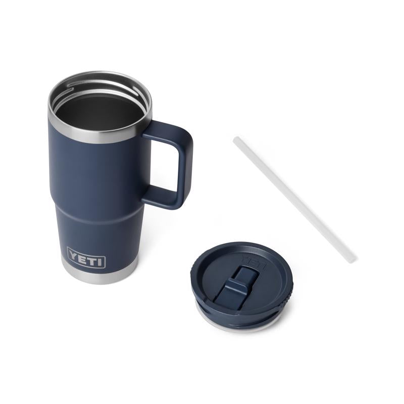 YETI Rambler 20 oz Navy BPA Free Travel Straw Mug