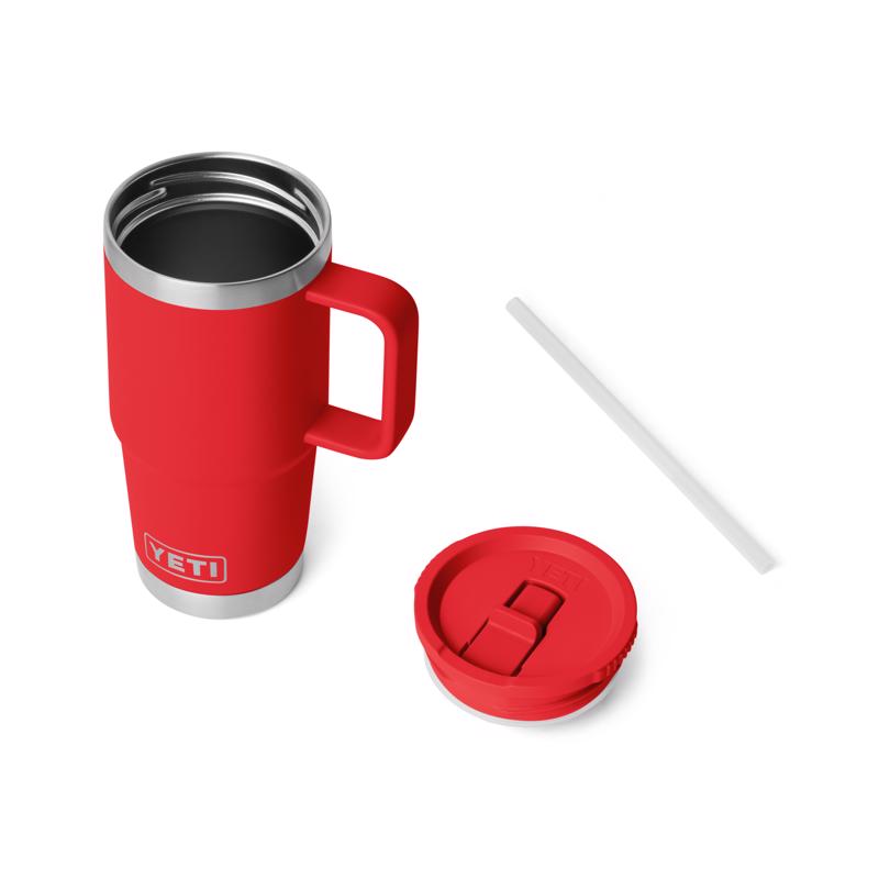 YETI Rambler 20 oz Rescue Red BPA Free Travel Straw Mug