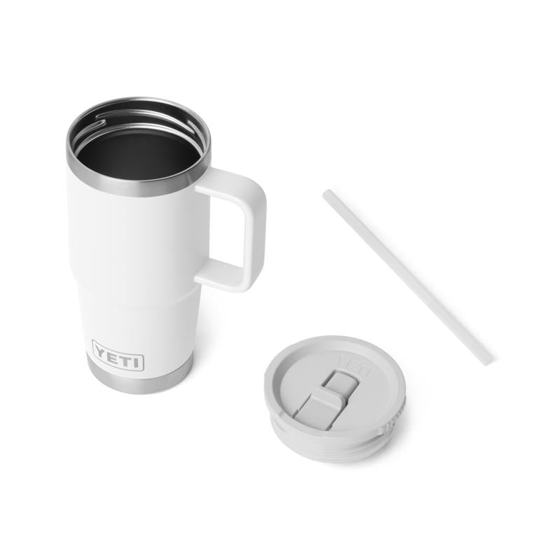 YETI Rambler 20 oz White BPA Free Travel Straw Mug