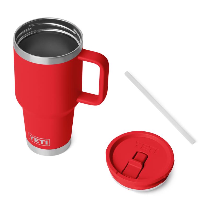 YETI Rambler 30 oz Rescue Red BPA Free Travel Straw Mug